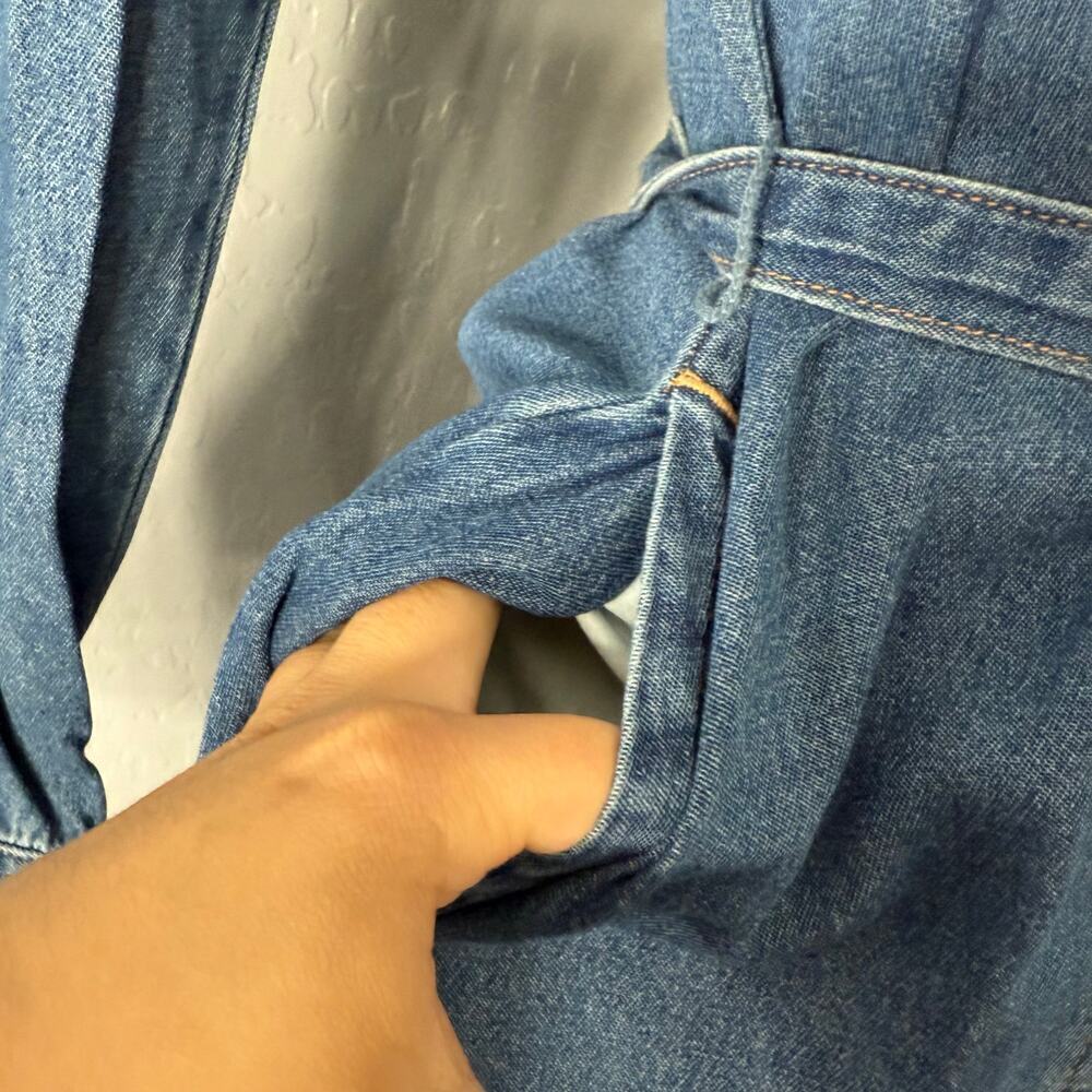 Frye Women's Belted Denim Long-Sleeve Midi Shirtdress, XS - Picture 3 of 6